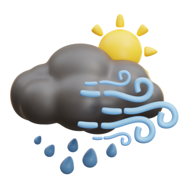 Bulut güneş rüzgarı yağmuru