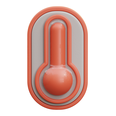 Sıcak termometre kırmızı simgesi