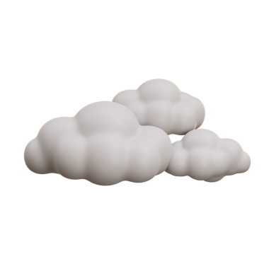Yumuşak beyaz bulut 3D simgesi