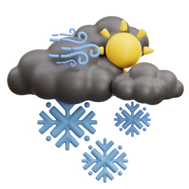 Karışık güneş ve ay kar bulutu çizgi film simgesi