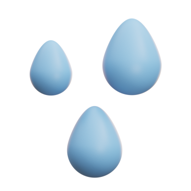 Mavili su 3 boyutlu karikatürde simge düşürür