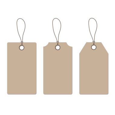 Etiketler için geçmişe dönük arkaplan seti, karton kağıt, vektör illüstrasyonu