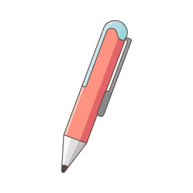 Vector illustration of a ballpoint pen on white background  ideal for back to school designs, childrens education, office and business stationery, seasonal marketing materials, and knowledge day creative projects
