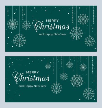 Mutlu Noeller ve Mutlu Yeni Yıl Vekil Sancakları Beyaz Kar Taneleri ve Neşeli Metin, Şık Web Mevsimsel Tasarım, Sosyal Medya, Poster, Kutlama Afişleri