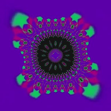 Psikedelik renkli çizginin kusursuz animasyonu türbülansla dönüyor. Renkli spiral girdap arkaplanı.