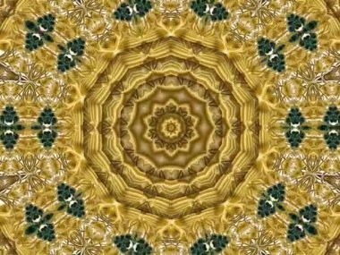 Soyut kaleydoskop kalıpları. 4K Motion grafik arka planı. Eşsiz kaleydoskopik animasyon. Güzel parlak bir süs. Kusursuz