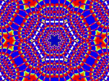 Soyut kaleydoskop kalıpları. 4K Motion grafik arka planı. Eşsiz kaleydoskopik animasyon. Güzel parlak bir süs. Kusursuz