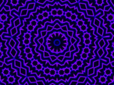 Soyut kaleydoskop kalıpları. 4K Motion grafik arka planı. Eşsiz kaleydoskopik animasyon. Güzel parlak bir süs. Kusursuz