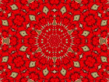 Soyut kaleydoskop kalıpları. 4K Motion grafik arka planı. Eşsiz kaleydoskopik animasyon. Güzel parlak bir süs. Kusursuz