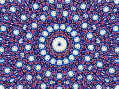 Soyut kaleydoskop kalıpları. 4K Motion grafik arka planı. Eşsiz kaleydoskopik animasyon. Güzel parlak bir süs. Kusursuz