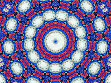 Soyut kaleydoskop kalıpları. 4K Motion grafik arka planı. Eşsiz kaleydoskopik animasyon. Güzel parlak bir süs. Kusursuz
