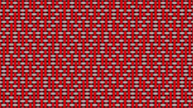 Düzensiz hareket eden yatay ve dikey çizgilerin kırmızı ve gri soyut sanatı.