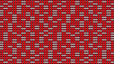 Düzensiz hareket eden yatay ve dikey çizgilerin kırmızı ve gri soyut sanatı.