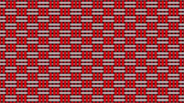 Düzensiz hareket eden yatay ve dikey çizgilerin kırmızı ve gri soyut sanatı.