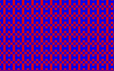 Soyut sanat çizgisi kırmızı ve mavi.