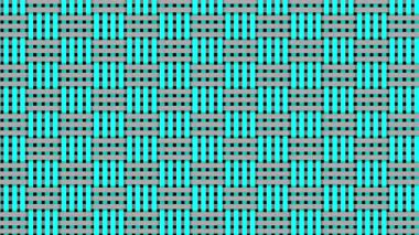 Düzensiz hareket eden yatay ve dikey çizgilerin yeşil ve gri soyut sanatı.