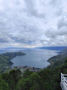 Beautiful view of Danau Toba or Lake Toba at Sumatera Utara, Indonesia clipart