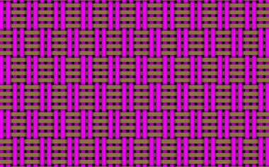 Düzensiz hareket eden yatay ve dikey çizgilerin pembe ve kahverengi soyut sanatı.