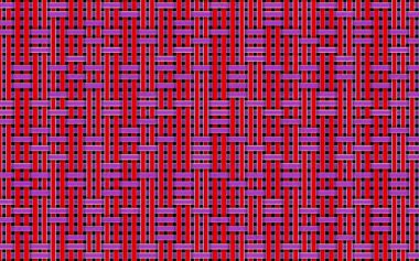 Düzensiz hareket eden yatay ve dikey çizgilerin kırmızı ve pembe soyut sanatı.