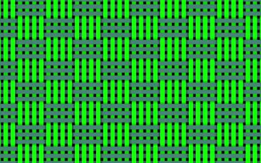 Yeşil ve koyu yeşil soyut sanat yatay ve dikey çizgiler düzensiz hareket ediyor.