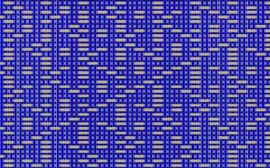 Düzensiz hareket eden yatay ve dikey çizgilerin gri ve mavi soyut sanatı.