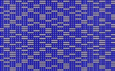 Düzensiz hareket eden yatay ve dikey çizgilerin gri ve mavi soyut sanatı.