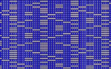 Düzensiz hareket eden yatay ve dikey çizgilerin gri ve mavi soyut sanatı.