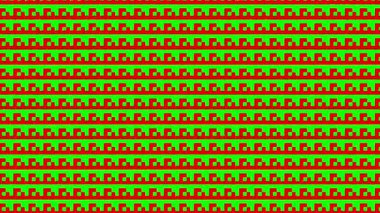 Soyut sanat çizgisi kırmızı ve yeşil.