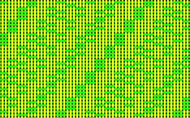 Yatay ve dikey çizgilerin düzensiz hareket eden sarı ve yeşil soyut sanatı.