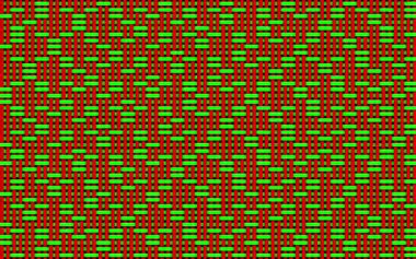 Yatay ve dikey çizgilerin düzensiz hareket eden yeşil ve kırmızı soyut sanatı.