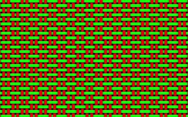 Yatay ve dikey çizgilerin düzensiz hareket eden yeşil ve kırmızı soyut sanatı.