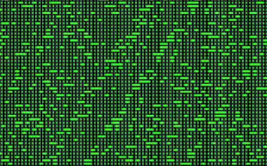 Yatay ve dikey çizgilerin düzensiz hareket eden siyah ve yeşil soyut sanatı.