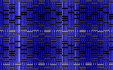 Yatay ve dikey çizgilerin düzensiz hareket eden siyah ve mavi soyut sanatı.