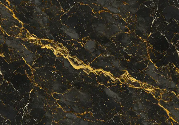 Akan siyah ve altın damarlı zarif beyaz mermer dokusu. Altın aksanları metalik, sıvı bir görünüme sahip, lüks ve modern bir estetik yaratıyor..