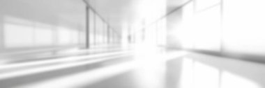 Bright, minimalist corridor with soft lighting and sleek surfaces. clipart