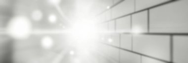 Bright, ethereal light flooding through a blurred corridor. clipart