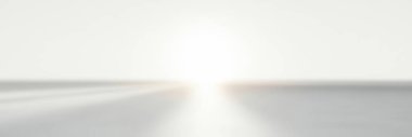 Bright sunlight illuminating a serene, blurred horizon. clipart