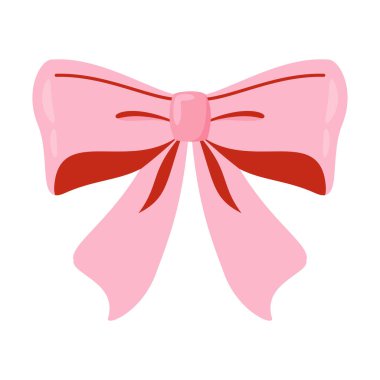 Beyaz arkaplanda pembe bir kurdele..