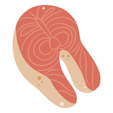 Çiğ somon bifteğinin basit bir örneği. Deniz ürünleri, yemek ve sağlıklı beslenme temaları için mükemmel..