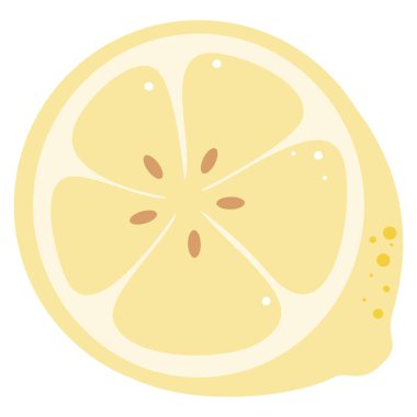 Taze limon diliminin basit bir gösterimi, sağlıklı yemek, içki ve yemek temaları için mükemmel..