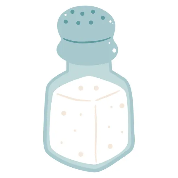 Basit bir tuzluk çizimi, yemek, baharat ve mutfak temaları için ideal..