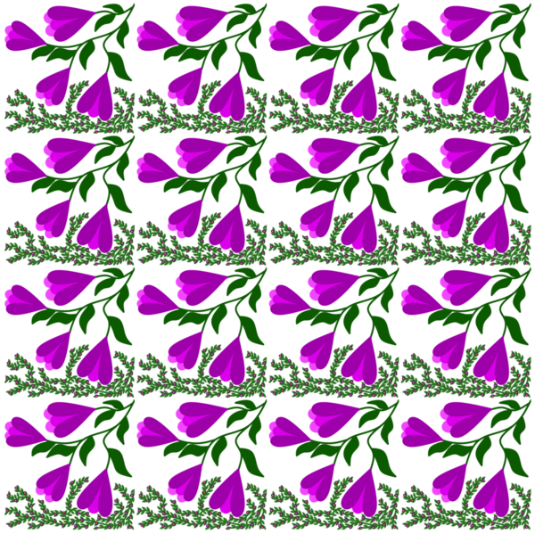 Mor çiçeklerin kusursuz deseni 