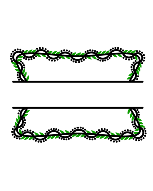 Dekoratif Yaprak Kenarlığı Çerçevesi