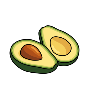 Taze Avokado Halkaları Çizimi