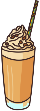 Kremalı buzlu kahve ve çikolatalı çiseleme.