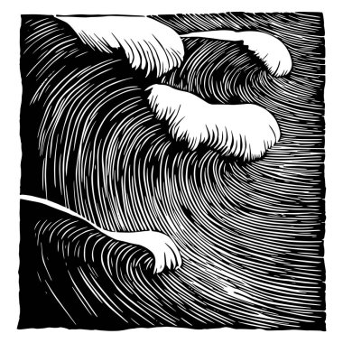 Okyanus dalgaları vektör illüstrasyonuName