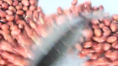 Tavada fıstık kızartması.