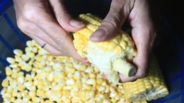 mısır kabuğu soyma ve işleme