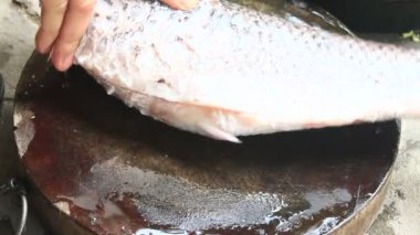 Zencefille marine edilmiş kızarmış balık.