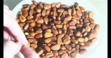 Tropikal badem tohumlarını soy